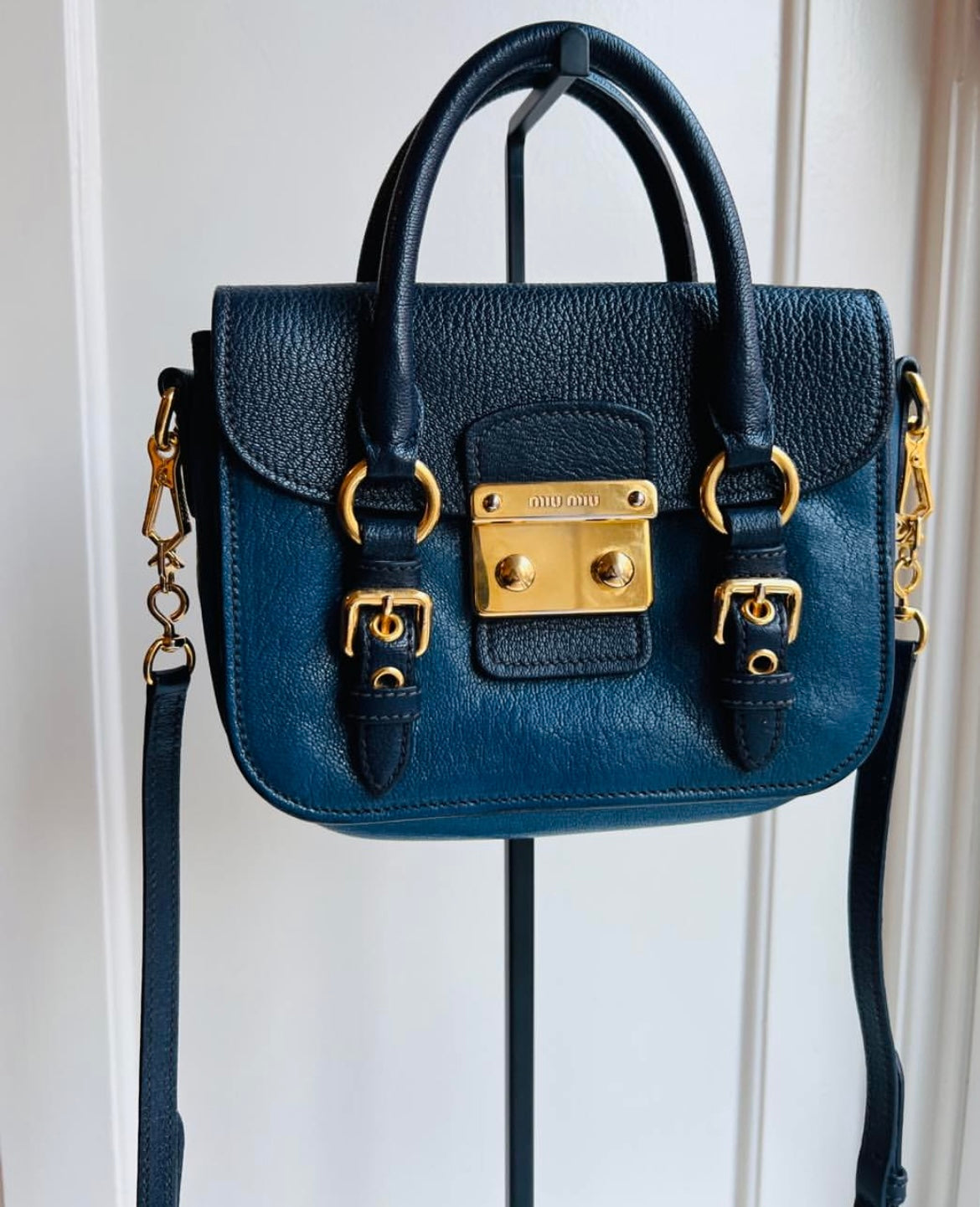 Miu Miu Madras Bicolore Handbag