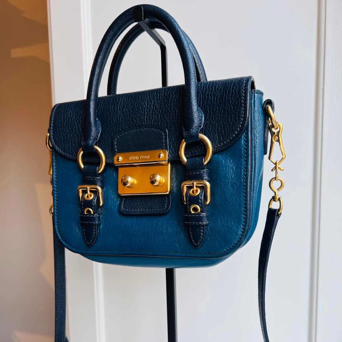 Miu Miu Madras Bicolore Handbag