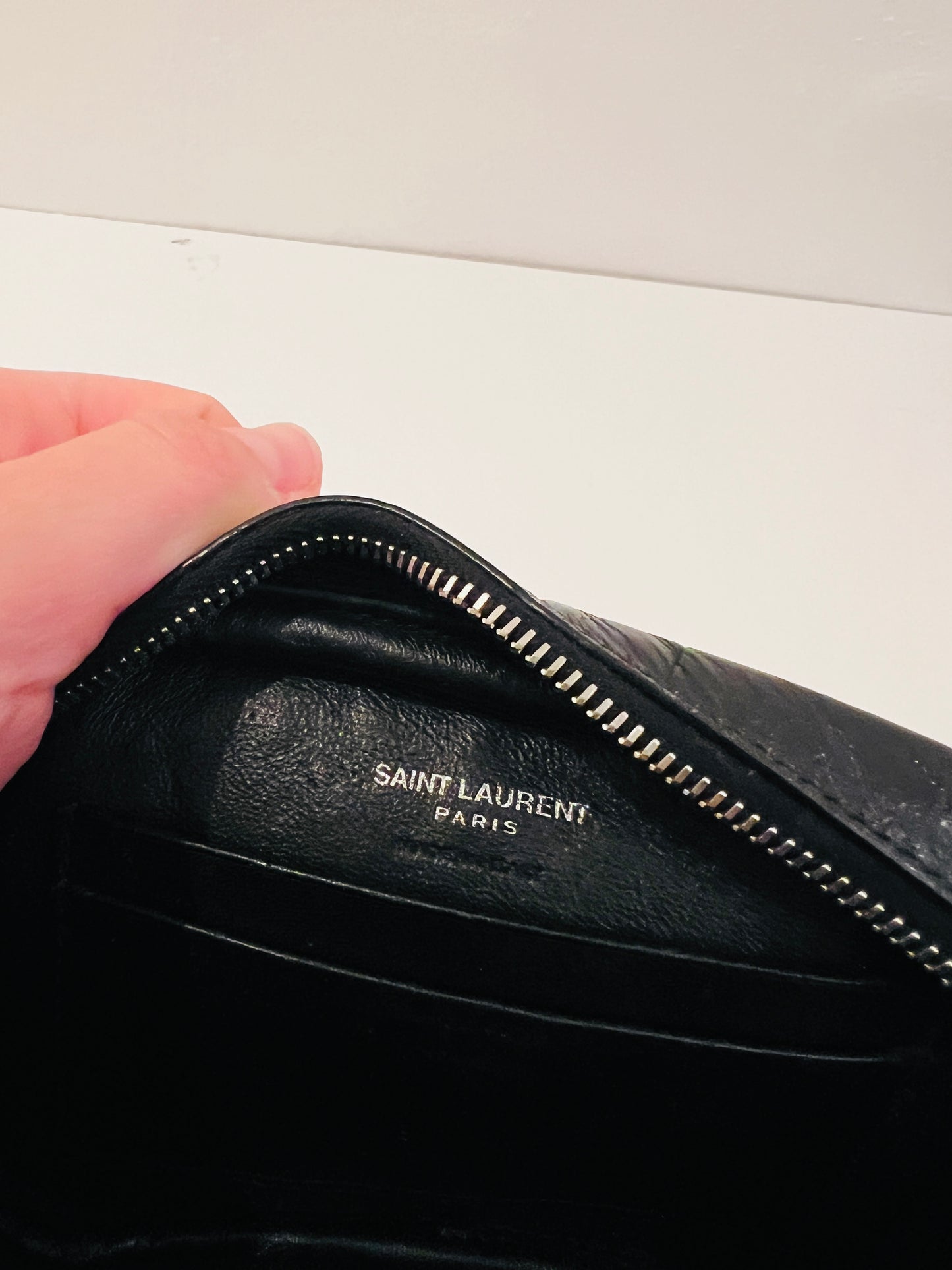 Saint Laurent Croc Monogram Blogger Bag
