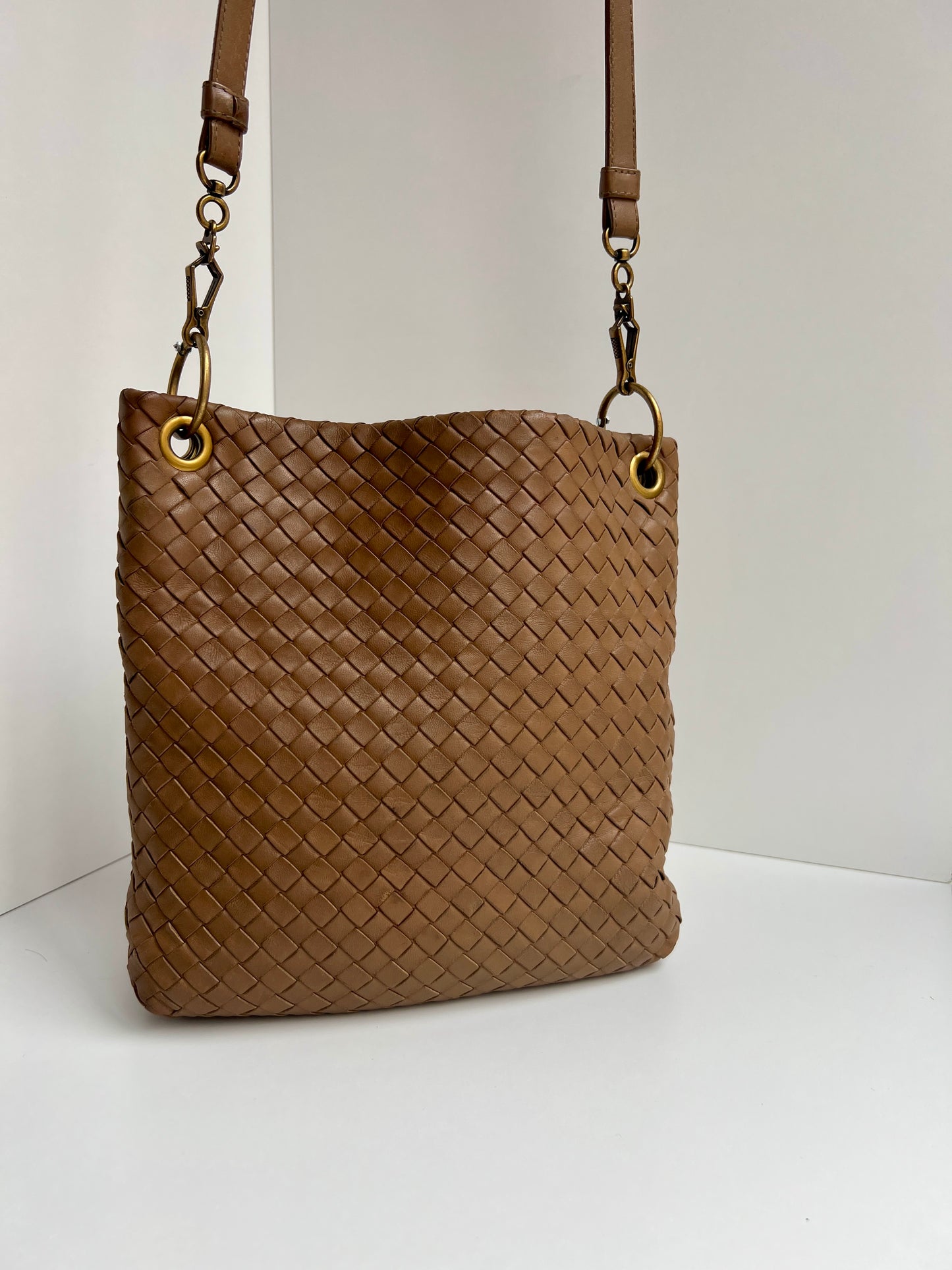Bottega Veneta Intrecciato Leather Crossbody Bag