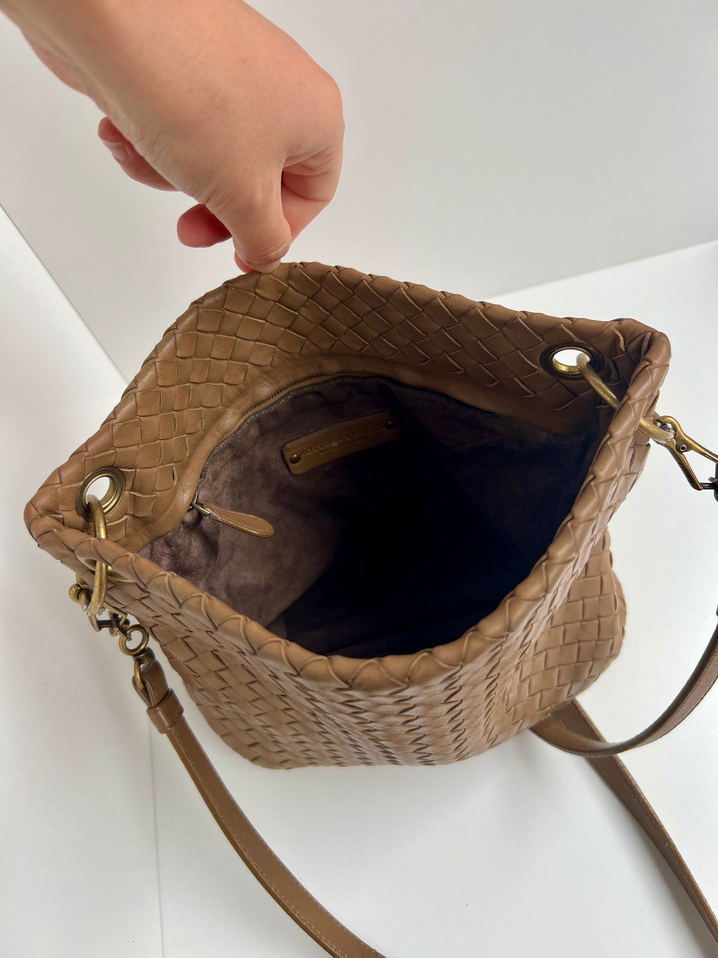 Bottega Veneta Intrecciato Leather Crossbody Bag
